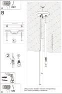 Lampa wisząca PASTELO 3P biała