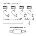 Ice SET 3F 4xGU10 biały LP-732 4W WH SET