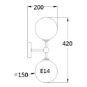 Kinkiet Dorado 2xE14 czarny LP-002/2W BK