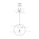 Lampa wisząca Puerto mała 1xE27 czarna LP-004/1P S BK