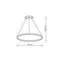 Lampa wisząca Ring średni 3000K 1xLED czarny LP-909/1P M BK