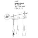 Lampa wisząca Solin wisząca 3xE27 biała LP-181/3L WH