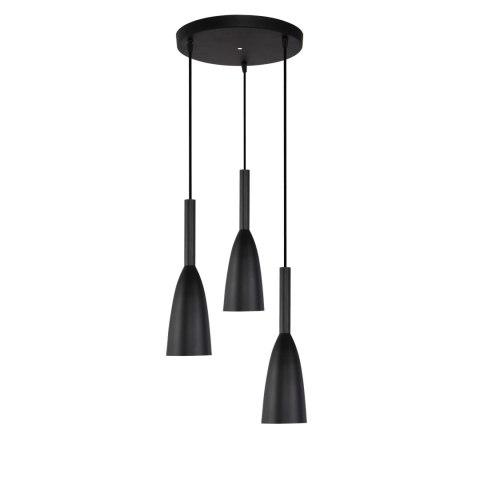 Lampa wisząca Solin wisząca 3xE27 czarna LP-181/3P BK