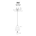 Lampa wisząca Melt 1xE27 czarny LP-126/1P