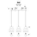 Lampa wisząca Melt 3xE27 czarny LP-126/3L