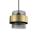 Lampa wisząca Miele 3xE27 złota/dymna LP-866/3P SM/GD