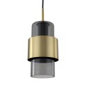 Lampa wisząca Miele długa 1xE27 złota/dymna LP-866/1P L SM/GD