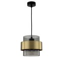 Lampa wisząca Miele duża 1xE27 złota/dymna LP-866/1P SM/GD