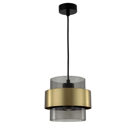 Lampa wisząca Miele duża 1xE27 złota/dymna LP-866/1P SM/GD