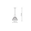 Lampa wisząca Moderno 1xGU10 czarno/brązowa LP-1221/1P S BK