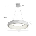 Lampa wisząca Reus 1xLED biała LP-8069/1P LED WH