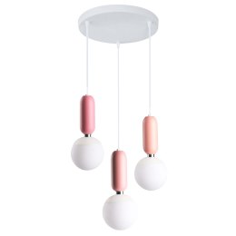 Lampa wisząca Rubi 3xE14 rożowa LP-044/3P Pink