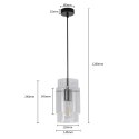 Lampa wisząca Savona 1xE27 transparentna LP-707/1P