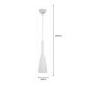 Lampa wisząca Solin wisząca 1xE27 biała LP-181/1P WH