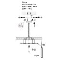 Lampa wisząca Vetro 5xE14 antyczne złoto LP-2910/5P AGD