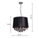 Lampa wisząca Vigo 2xE27 czarna LP-0412/1P BK