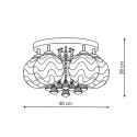 Plafon Sada 5xE14 biały/srebrny LP-119/5C