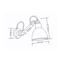 Kinkiet Togo 1xE14 czarny LP-011/1W BK