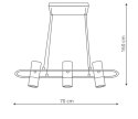 Lampa wisząca Bovino 3x GU10 czarny LP-1111/3P