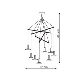 Lampa wisząca Hat 8xLED biała LP-1661/8P WH