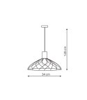 Lampa wisząca Moderno duża 1xGU10 LP-1221/1P B BK