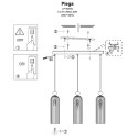 Lampa wisząca Piega 3xE14 LP-939/3L