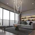 Lampa wisząca Rope Light 2M 1xLED biały/złoty LP-642/2M