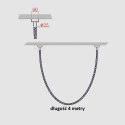 Lampa wisząca Rope Light 4M 1xLED biały/złoty LP-642/4M