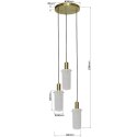 Lampa wisząca Tirana 3xE27 biała LP-945/3P WH