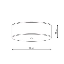 Plafon Girona 80cm 6xE27 szary LP-2190/6C-80 GRY