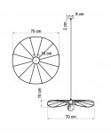 Lampa wisząca ESKOLA 70 czarna