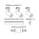 Ice SET 1F 3xGU10 biały LP-732 3W WH SET