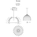 Lampa wisząca Burgo duża 1xE27 drewno LP-101335/1P L