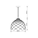 Lampa wisząca Burgo mała 1xE27 drewno LP-101335/1P S