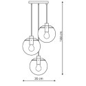 Lampa wisząca Puerto 3xE27 czarna LP-004/3P BK