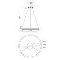 Lampa wisząca Midway Cristal mała triangle 1xLED LP-033/1P S GD Cristal Triangle