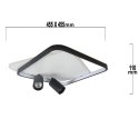 Plafon Parma 2 2xGU10 + 1xLED CCT kwadrat czarny LP-0612/2C Square BK