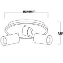 Plafon Parma 3xGU10 + 1xLED CCT biała LP-0612/3C Round WH