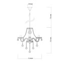 Lampa wisząca Cristallo 3xE14 transparentny LP-2940/3P