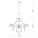 Lampa wisząca Cristallo 5xE14 transparentny LP-2940/5P