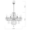 Lampa wisząca Cristallo 8xE14 transparentny LP-2940/8P