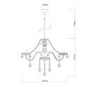 Lampa wisząca Cristallo 8xE14 transparentny LP-2940/8P