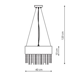 Lampa wisząca Madryt 1xE27 biała LP-81458/1P WH