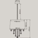 Lampa wisząca Mona 3xE14 srebrna LP-5005/3P srebrna