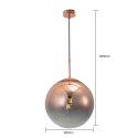 Lampa wisząca Palla 1xE27 miedziana LP-2844/1P MI