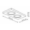 Oczko Metis oprawa podtynkowa 2xGU10 biała LP-2780/2RS WH