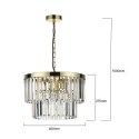 Lampa wisząca Vetro 5xE14 antyczne złoto LP-2910/5P AGD