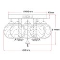 Plafon Sada 5xE14 biały/srebrny LP-119/5C