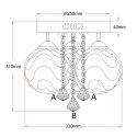 Plafon biało-srebrny ozdobny LED Sada 3xE14 LP-119/3C