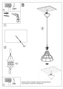 Lampa wisząca ANATA czarna